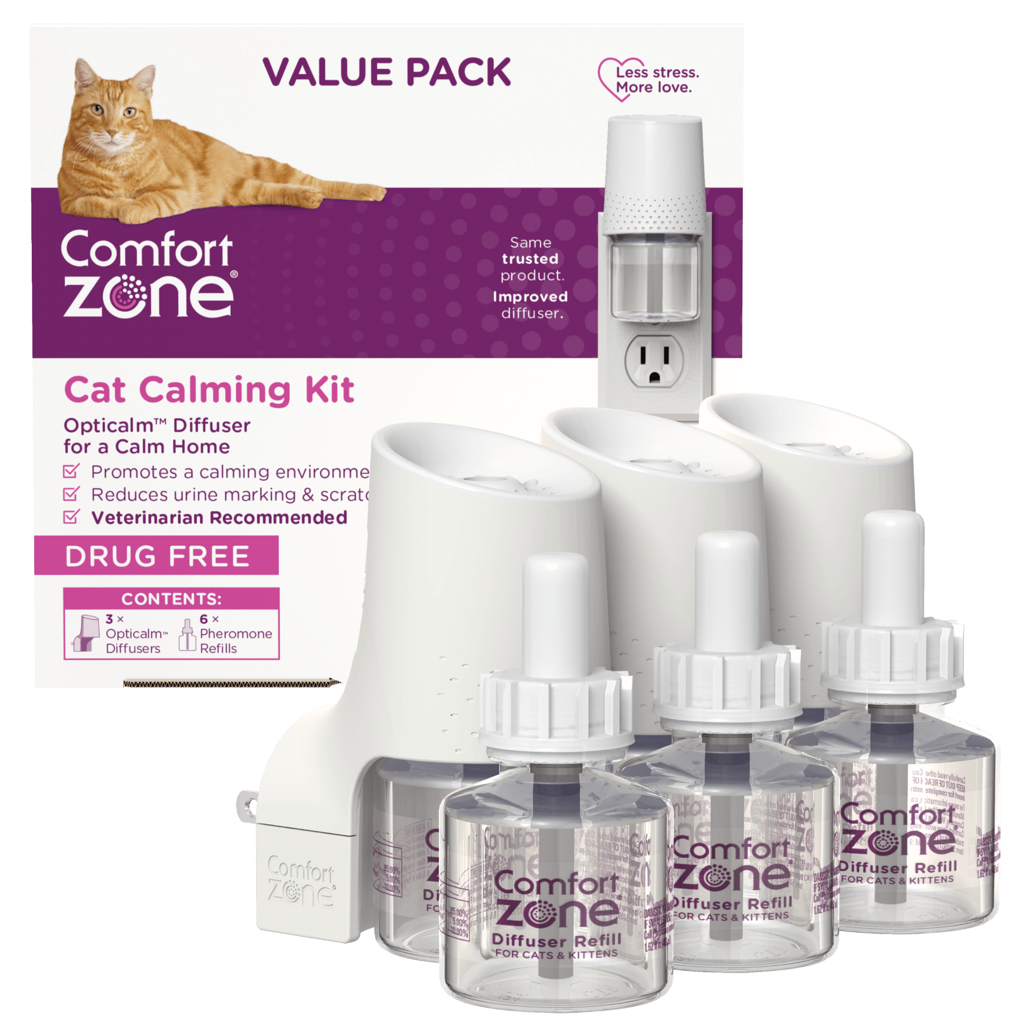 Cat Calming Products Scratching Urine Marking Comfort Zone